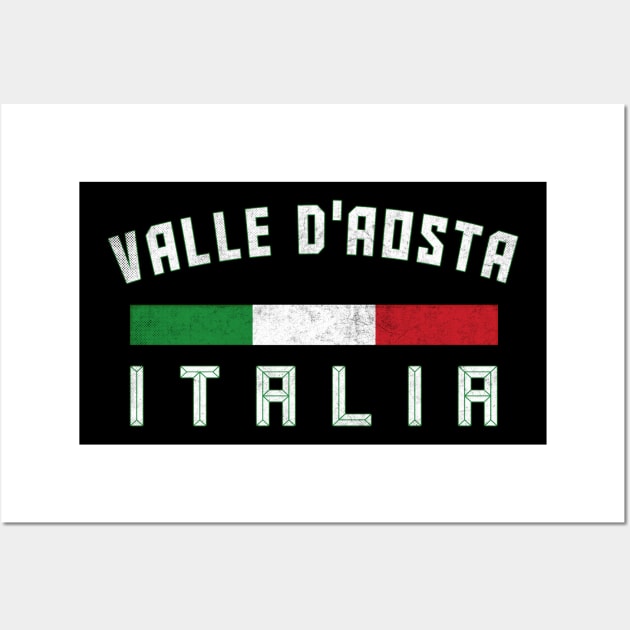 Valle d'Aosta Italia / Italy Region Typography Design Wall Art by DankFutura